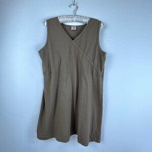 BLUE FISH Barclay Women's Surplice Neck Tunic Tank Top BROWN SIZE 1 Sleeveless